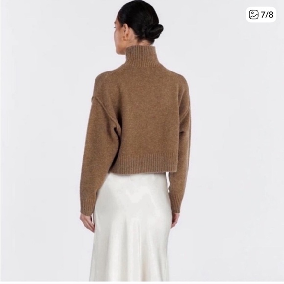 DISSH Cleo Cropped wool sweater XS Taupe - Picture 3 of 6
